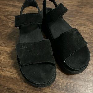 UGG Goldenstar Black Sandals